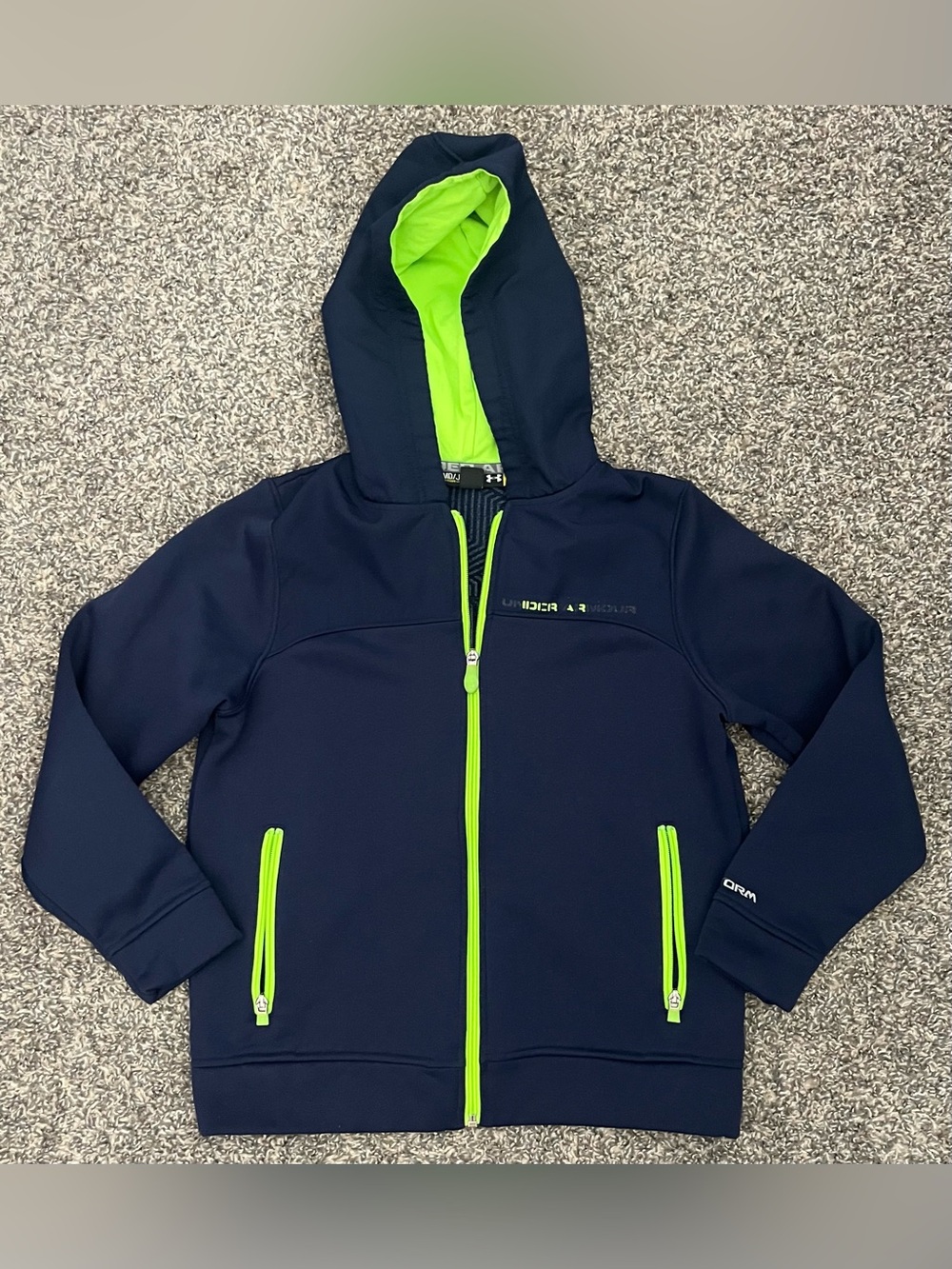 Under Armour Youth Medium YMD Zip Up Hooded Sweatshirt